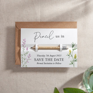 Wildflowers 'Pencil us in' Save the Date