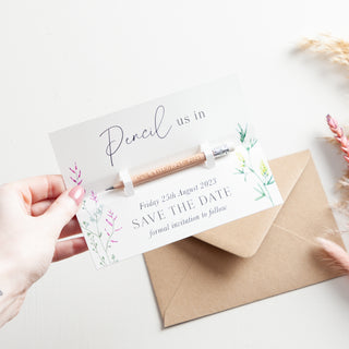 Wildflowers 'Pencil us in' Save the Date