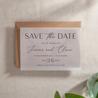 Simple Elegance Save the Date Card