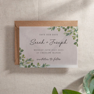 Green Eucalyptus Landscape Save the Date