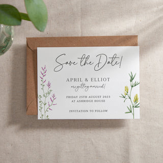 Wildflowers Save the Date Card