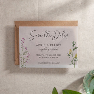 Wildflowers Save the Date Card