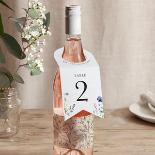 Wildflowers Table Numbers Bottle Hangers