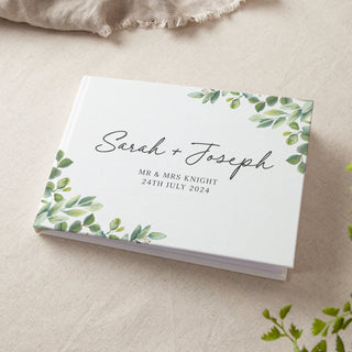 Green Eucalyptus Wedding Guest Book