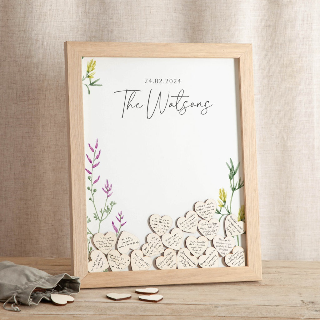 Wildflowers Wedding Drop Top Frame Guest Book – No Ordinary Weddings
