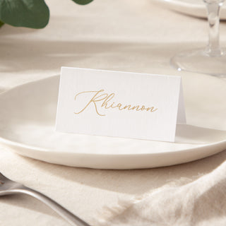 Simple Elegance Script Foiled Place Cards