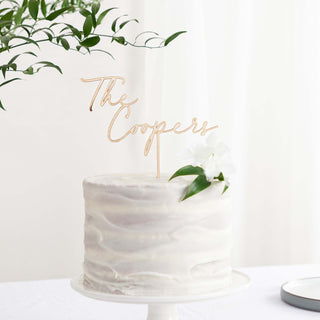 Personalised Surname Wooden Wedding Cake Topper