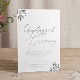 Foiled Leaves - Small Wedding Signs - General - Foiled