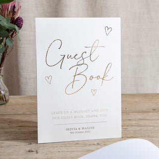 Scattered Hearts - Small Wedding Signs - General - Foiled