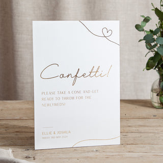 Minimal Script - Small Wedding Signs - General - Foiled