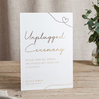 Minimal Script - Small Wedding Signs - General - Foiled