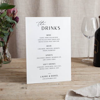 Modern Elegance - Small Wedding Signs - Menus - Printed