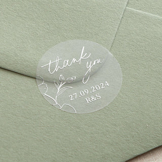 Blossom Thank You Foiled Wedding Stickers