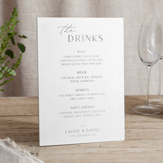 Modern Elegance - Small Wedding Signs - Menus - Foiled