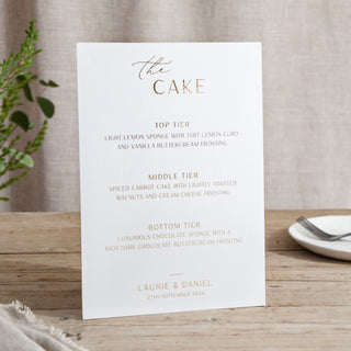 Modern Elegance - Small Wedding Signs - Menus - Foiled