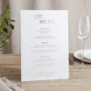 Modern Elegance - Small Wedding Signs - Menus - Foiled