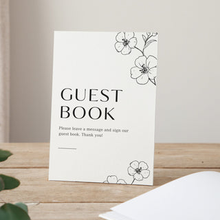 Blossom Personalised Names Wedding Guest Book