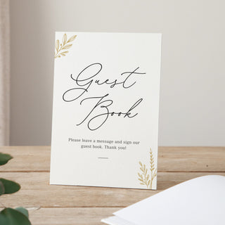 Meadow Personalised Surname Wedding Guest Book