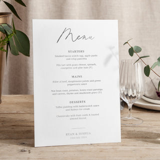 Autograph - Small Wedding Signs - Menus - Foiled