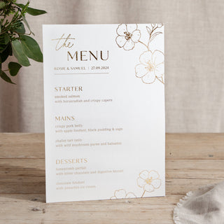 Blossom - Small Wedding Signs - Menus - Foiled