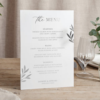 Foiled Leaves - Small Wedding Signs - Menus - Foiled