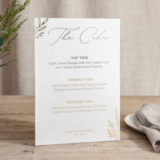 Meadow - Small Wedding Signs - Menus - Foiled