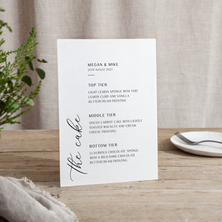 Simple Elegance - Small Wedding Signs - Menus - Printed