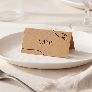 Minimal Script Place Cards