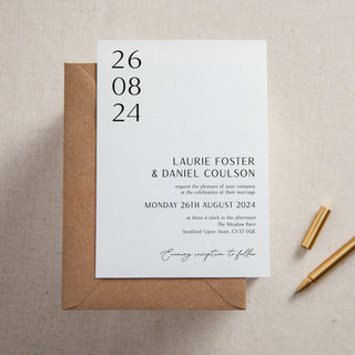 Modern Elegance Printed Wedding Invitation