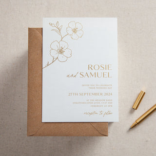 Blossom Foiled Wedding Invitation