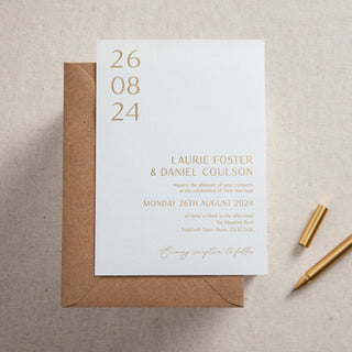 Modern Elegance Foiled Wedding Invitation