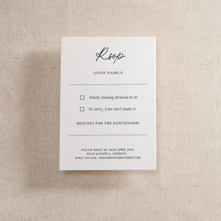 Autograph Printed RSVP Card