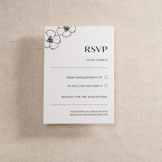 Blossom Printed RSVP Card