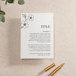 Blossom Printed Invitation Insert Card