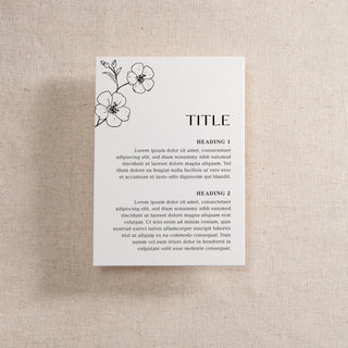 Blossom Printed RSVP Card