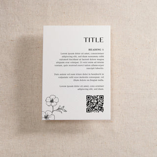 Blossom Printed Invitation Insert Card