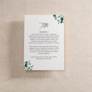 Blue Eucalyptus Printed RSVP Card