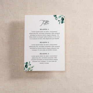 Blue Eucalyptus Printed RSVP Card