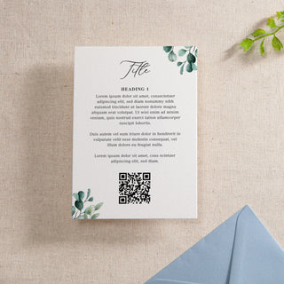 Blue Eucalyptus Printed RSVP Card