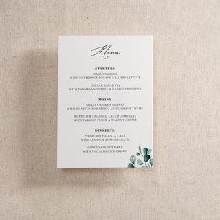 Blue Eucalyptus Printed RSVP Card