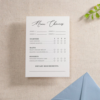 Blue Eucalyptus Printed RSVP Card