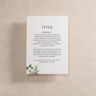 Green Eucalyptus Printed RSVP Card