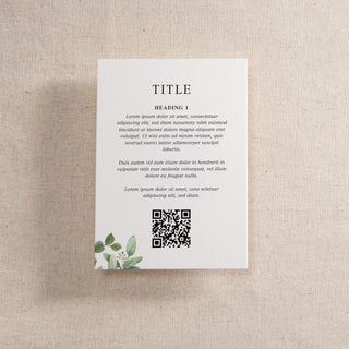 Green Eucalyptus Printed RSVP Card