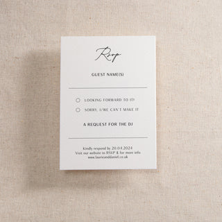 Modern Elegance Printed Invitation Insert Card