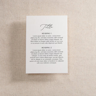 Modern Elegance Printed Invitation Insert Card