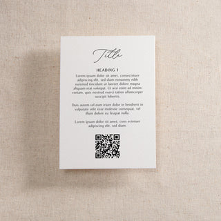 Modern Elegance Printed Invitation Insert Card