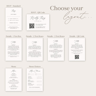 Modern Elegance Printed Invitation Insert Card