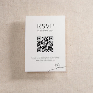 Minimal Script Printed Invitation Insert Card