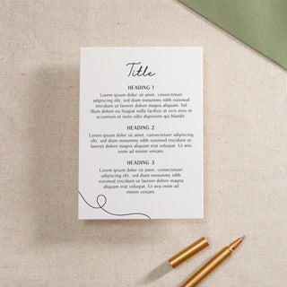 Minimal Script Printed Invitation Insert Card