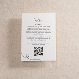 Minimal Script Printed Invitation Insert Card